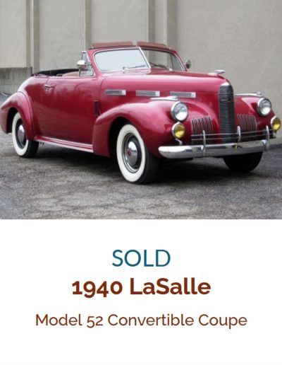 LaSalle Model 52 Convertible Coupe 1940