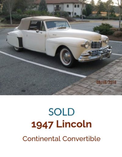 Lincoln Continental Convertible_c 1947